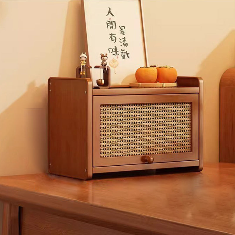 Contemporain scandinave rectangulaire en bambou nano panneau de fibres à densité moyenne étagère de rangement de bureau acrylique 2/3 niveaux pour chambre à coucher 