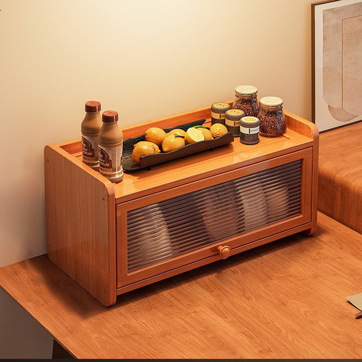 Contemporain scandinave rectangulaire en bambou nano panneau de fibres à densité moyenne étagère de rangement de bureau acrylique 2/3 niveaux pour chambre à coucher 