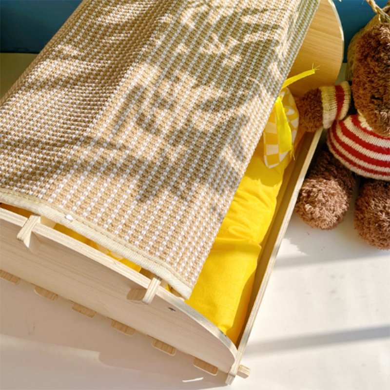 Griffoir pour chat contemporain rectangulaire à plusieurs couches en panneau de bois massif, tissu velours, tissu Oxford et sisal, avec lit pour chat pour chambre à coucher 