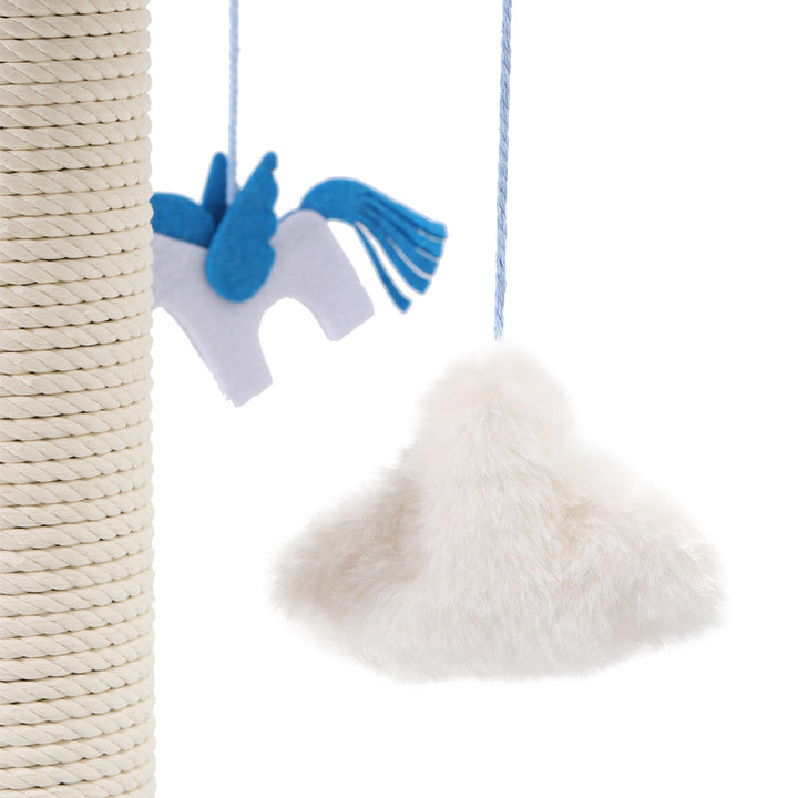 Arbre à chat contemporain créatif en panneau de fibres à densité moyenne, velours côtelé, papier kraft, corde, tube en papier, pour salon 