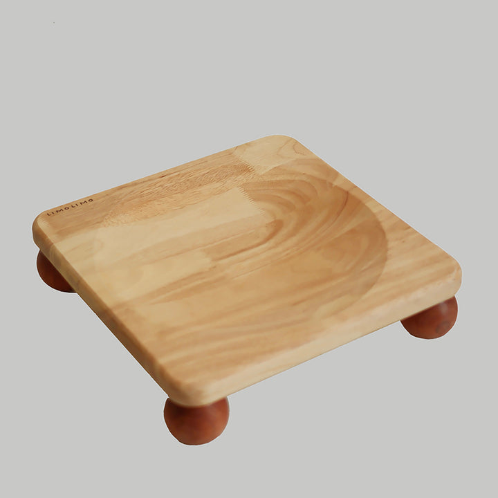 Traditional Vintage Square Rubberwood &amp; Red Chinese Cedar Beech &amp; Black Walnut Cat Bed For Bedroom