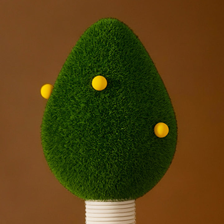 Árbol para gatos contemporáneo y creativo de fibra de densidad media redonda con tela de terciopelo de sisal de 3 niveles para sala de estar 