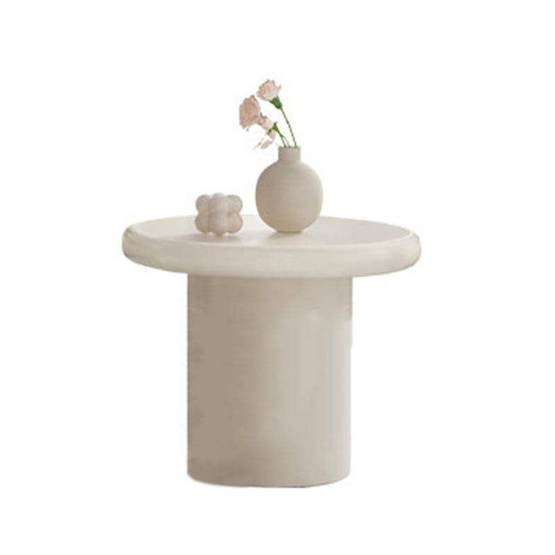 Table basse contemporaine scandinave ronde en dalle de pierre à plusieurs couches, panneau en bois massif, tiroirs en bois de pin, à 2 tiroirs pour salon 