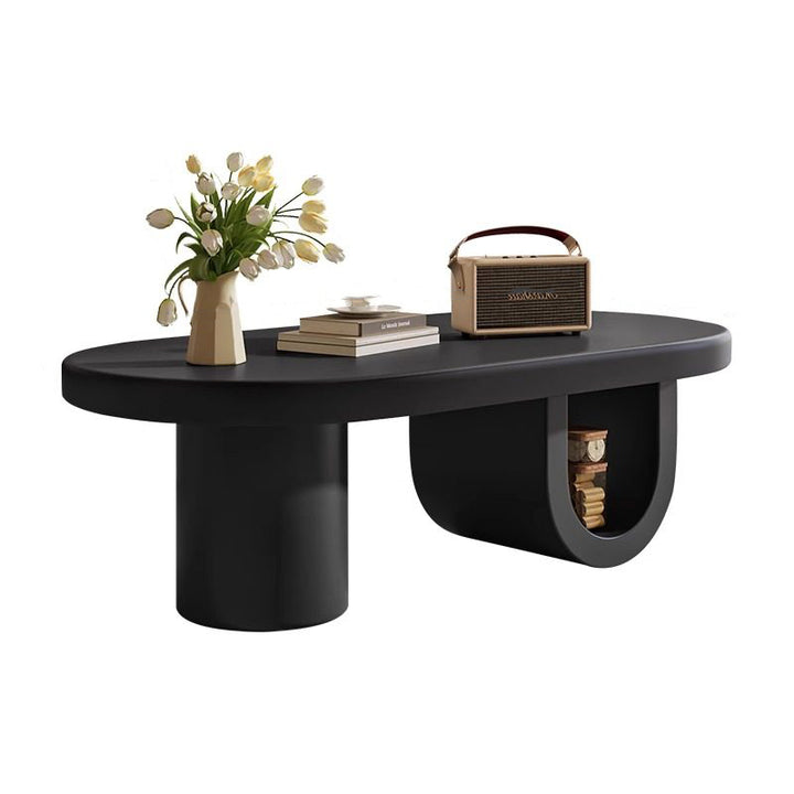 Contemporary Scandinavian Oval E1-Grade Eco-Friendly High-Density Fiberboard Coffee Table For Living Room