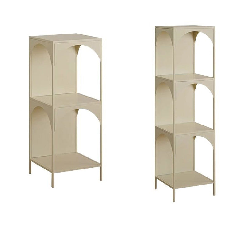 Bibliothèque rectangulaire minimaliste moderne en acier au carbone à 1/2/3 niveaux pour salon 