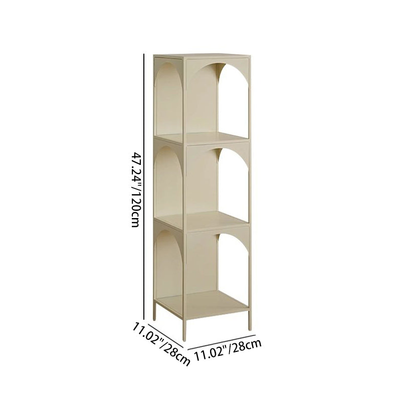 Bibliothèque rectangulaire minimaliste moderne en acier au carbone à 1/2/3 niveaux pour salon 