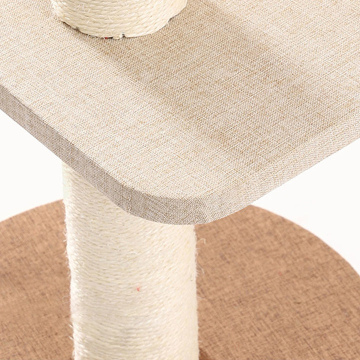 Contemporary Creative Square Particleboard Velvet Fabric Sisal Multi-Functional Cat Tree For Living Room