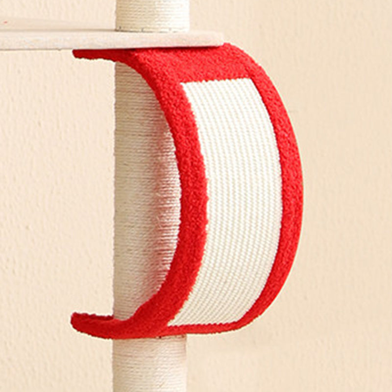 Contemporary Creative Square Particleboard Velvet Fabric Sisal Multi-Functional Cat Tree For Living Room