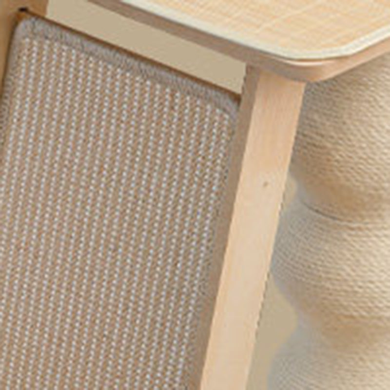 Zeitgenössischer skandinavischer rechteckiger MDF-Hanfmatte-Sisal-Kratzbaum für das Wohnzimmer 