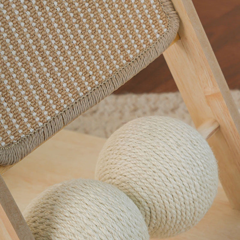 Zeitgenössischer skandinavischer rechteckiger MDF-Hanfmatte-Sisal-Kratzbaum für das Wohnzimmer 