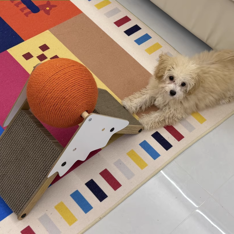 Contemporary Creative Triangular Medium-Density Fiberboard Corrugated Paper Sisal Snow Mountain Cat Tree For Bedroom