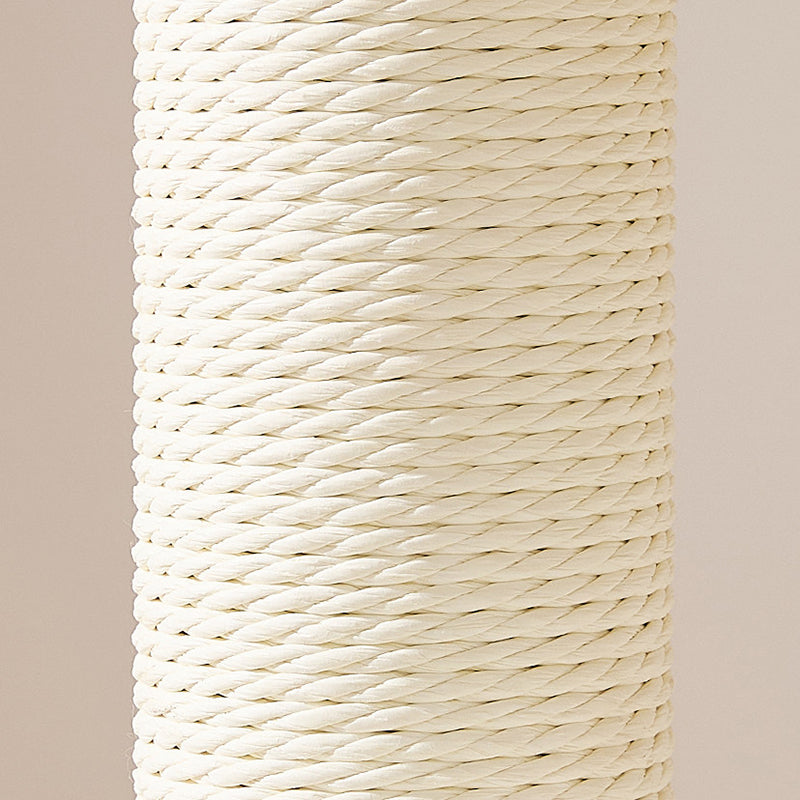 Zeitgenössischer skandinavischer runder Katzenbaum aus Sperrholz, Samtstoff, Papierseil, Sisal und Acryl, 6-stufig, für das Wohnzimmer 