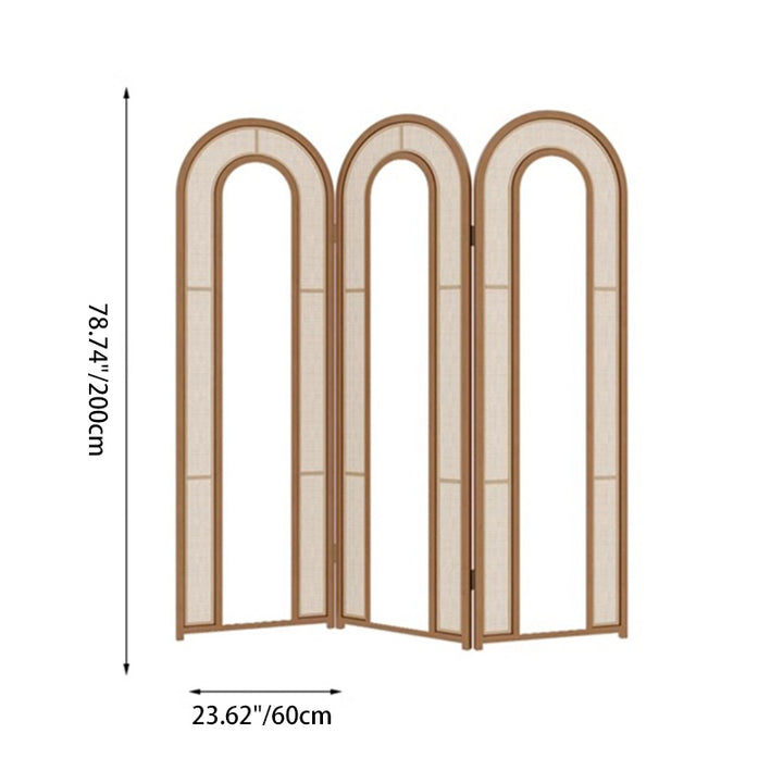 Paravent pliable à 3 panneaux en pin massif, PVC et rotin, de style vintage traditionnel, rectangulaire, sculpté de grues, pour salon 
