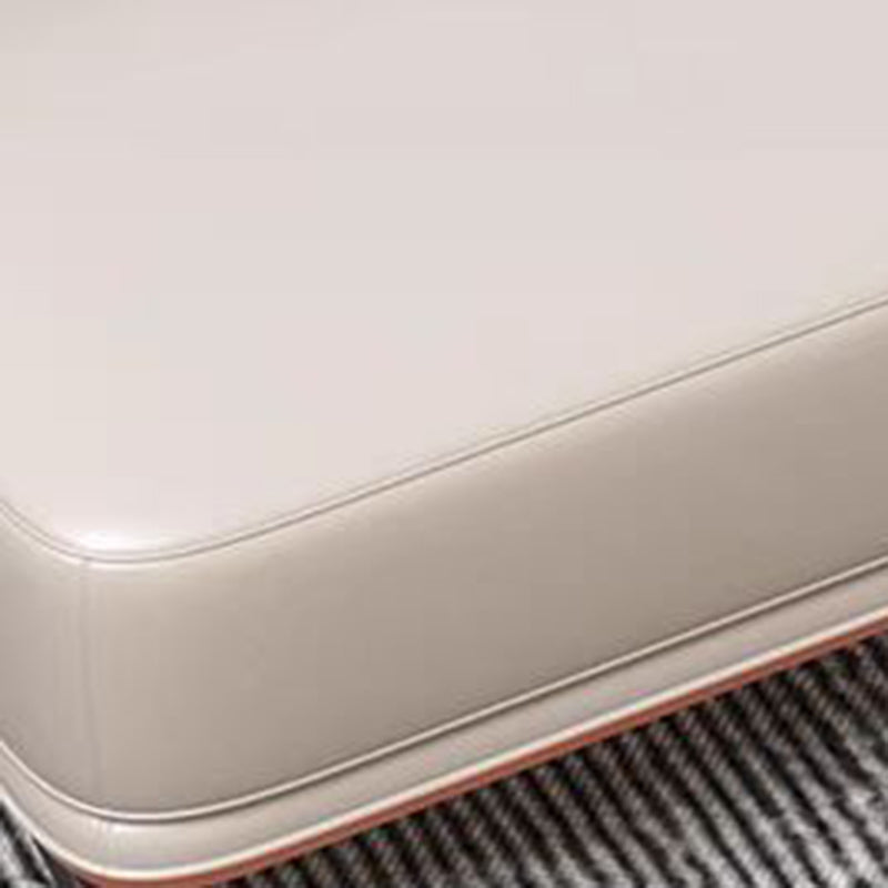 Banc à chaussures rectangulaire moderne minimaliste à plusieurs couches en contreplaqué de bois massif de haute qualité avec similicuir et acier pour entrées 