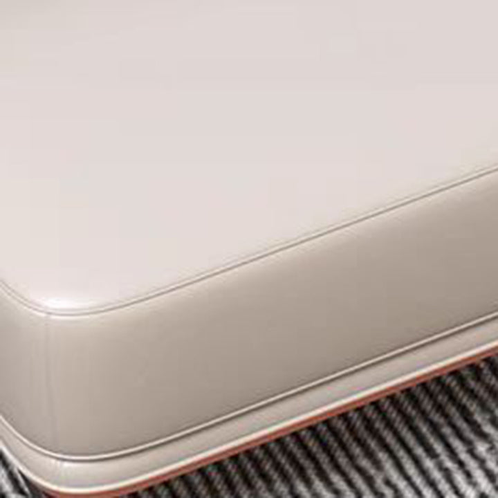 Banc à chaussures rectangulaire moderne minimaliste à plusieurs couches en contreplaqué de bois massif de haute qualité avec similicuir et acier pour entrées 