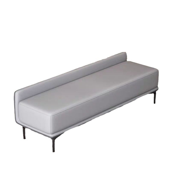 Banc à chaussures rectangulaire moderne minimaliste à plusieurs couches en contreplaqué de bois massif de haute qualité avec similicuir et acier pour entrées 