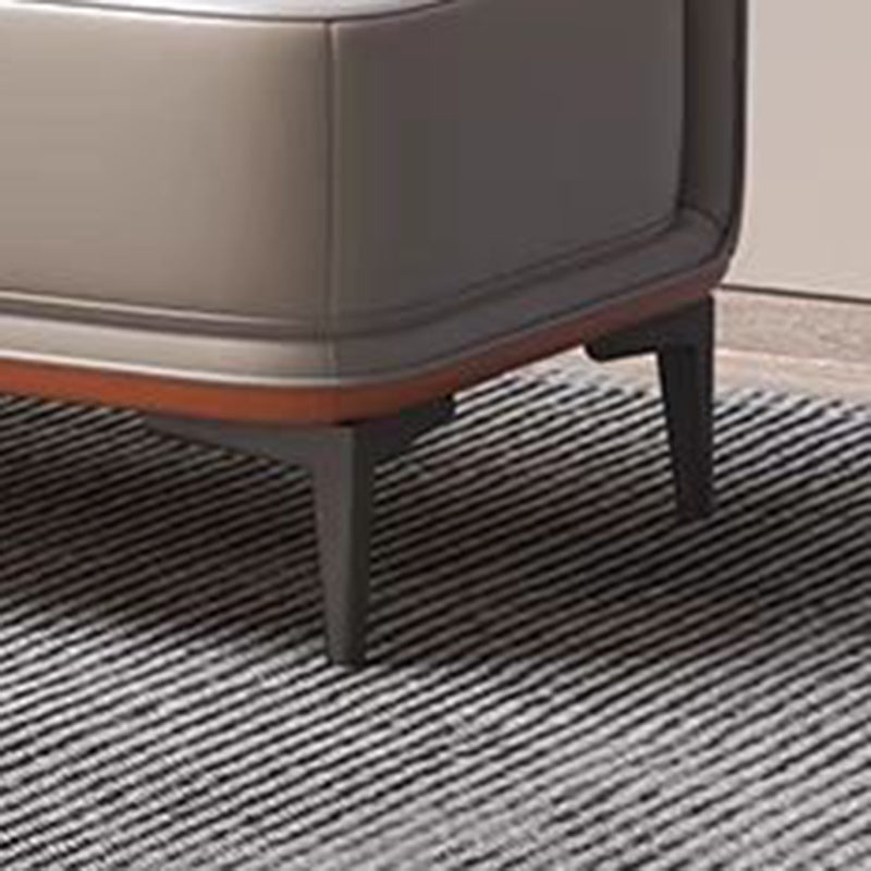 Banc à chaussures rectangulaire moderne minimaliste à plusieurs couches en contreplaqué de bois massif de haute qualité avec similicuir et acier pour entrées 