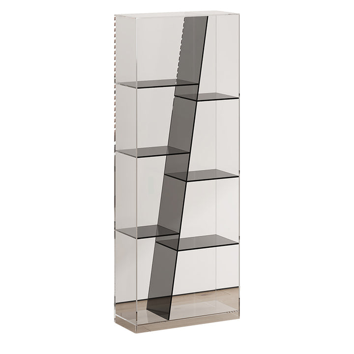 Estantería de almacenamiento acrílica rectangular de lujo moderno de 3/4 niveles para sala de estar y dormitorio 