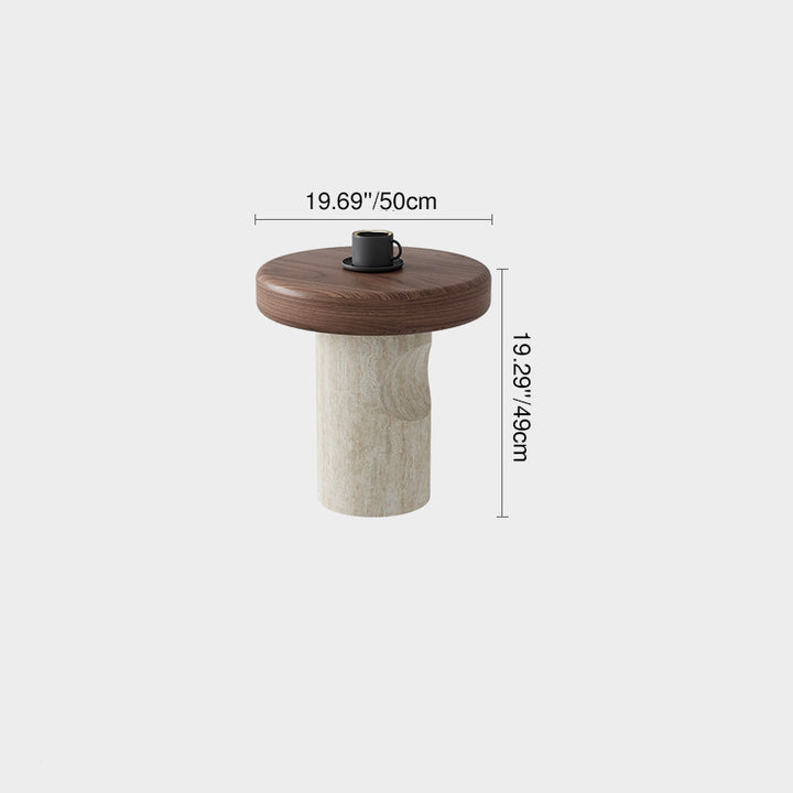 Traditional Japanese Round Plywood Coffee Table For The Living Room