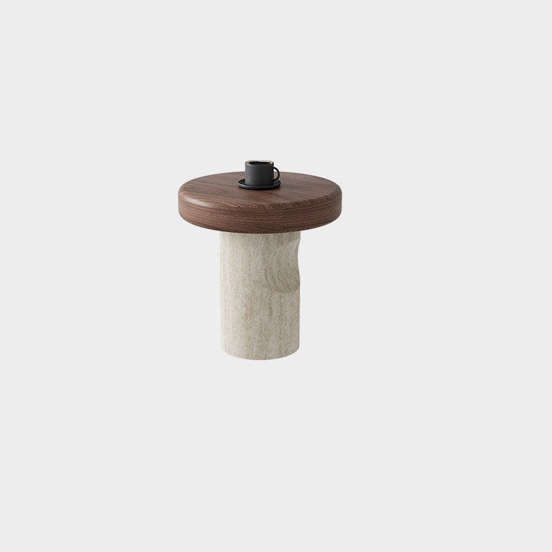 Traditional Japanese Round Plywood Coffee Table For The Living Room