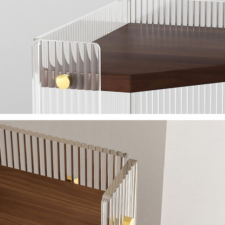 Modern Minimalist Triangle Plywood Acrylic Storage Corner Shelf Unit 3-Tier For Bathroom &amp; Bedroom