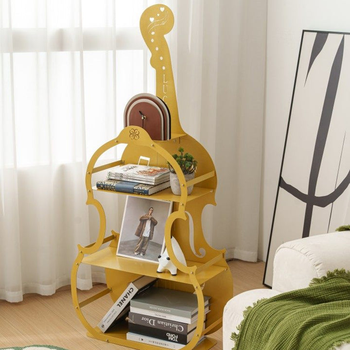 Zeitgenössisches, kreatives, rundes, zelloförmiges Bücherregal aus Kohlenstoffstahl mit 3 Ebenen für das Wohnzimmer 