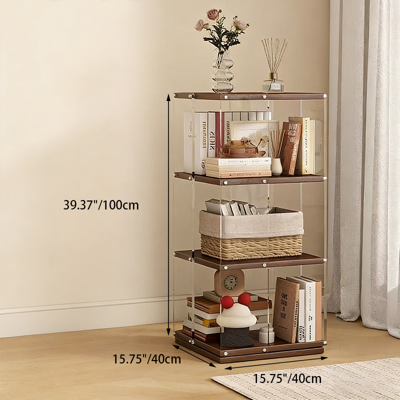 Estantería de almacenamiento cuadrada minimalista moderna de aglomerado acrílico con partículas de 3/4/5 niveles para sala de estar 