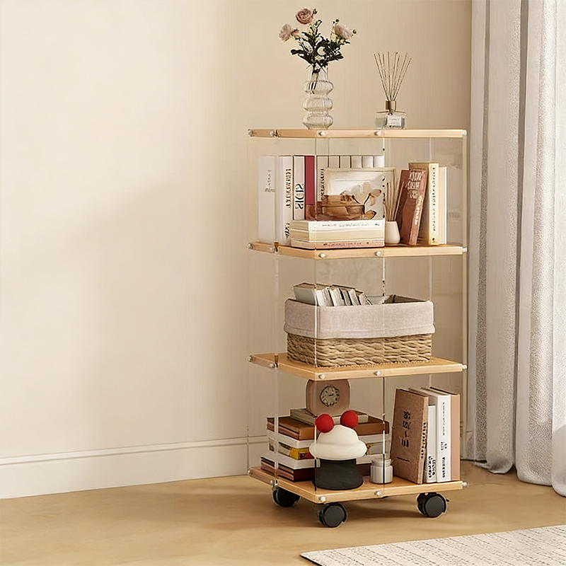 Estantería de almacenamiento cuadrada minimalista moderna de aglomerado acrílico con partículas de 3/4/5 niveles para sala de estar 