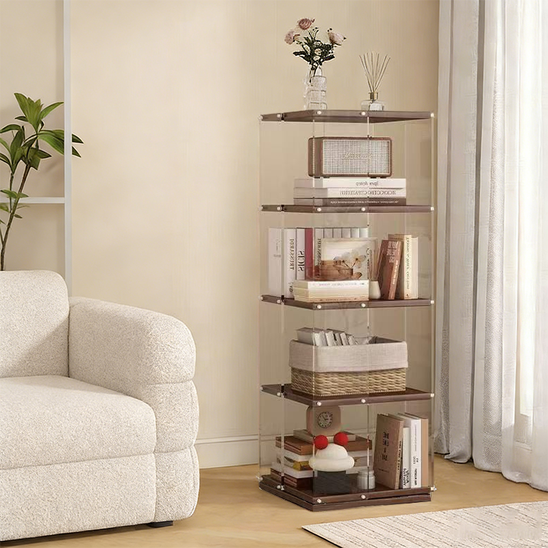 Estantería de almacenamiento cuadrada minimalista moderna de aglomerado acrílico con partículas de 3/4/5 niveles para sala de estar 
