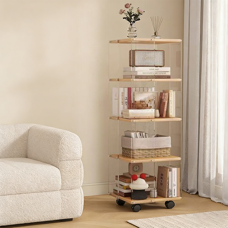 Estantería de almacenamiento cuadrada minimalista moderna de aglomerado acrílico con partículas de 3/4/5 niveles para sala de estar 
