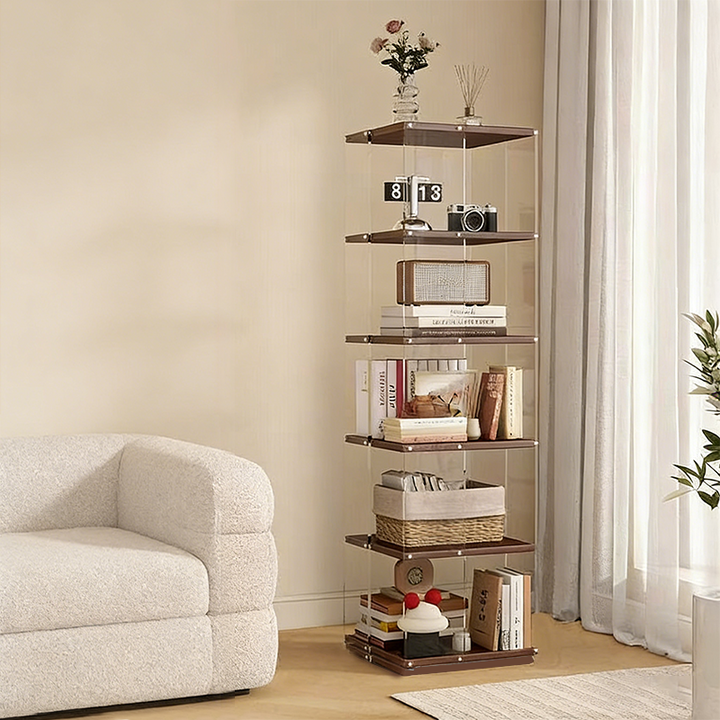 Estantería de almacenamiento cuadrada minimalista moderna de aglomerado acrílico con partículas de 3/4/5 niveles para sala de estar 
