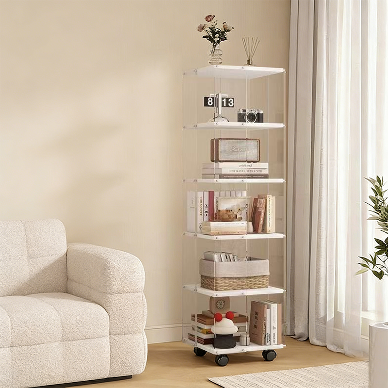 Estantería de almacenamiento cuadrada minimalista moderna de aglomerado acrílico con partículas de 3/4/5 niveles para sala de estar 