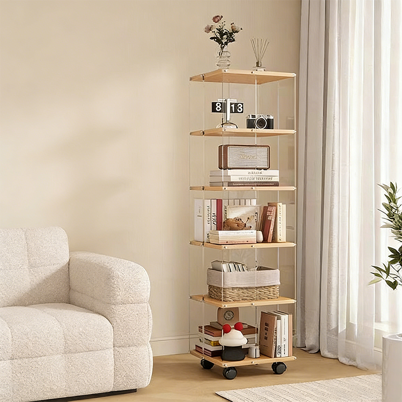 Estantería de almacenamiento cuadrada minimalista moderna de aglomerado acrílico con partículas de 3/4/5 niveles para sala de estar 