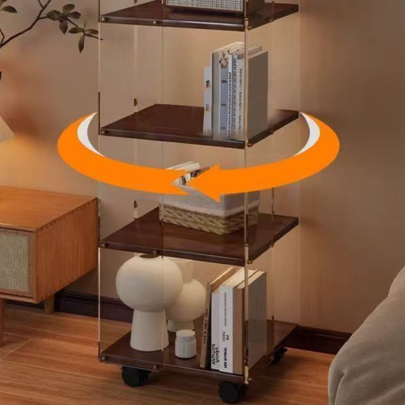 Estantería de almacenamiento cuadrada minimalista moderna de aglomerado acrílico con partículas de 3/4/5 niveles para sala de estar 