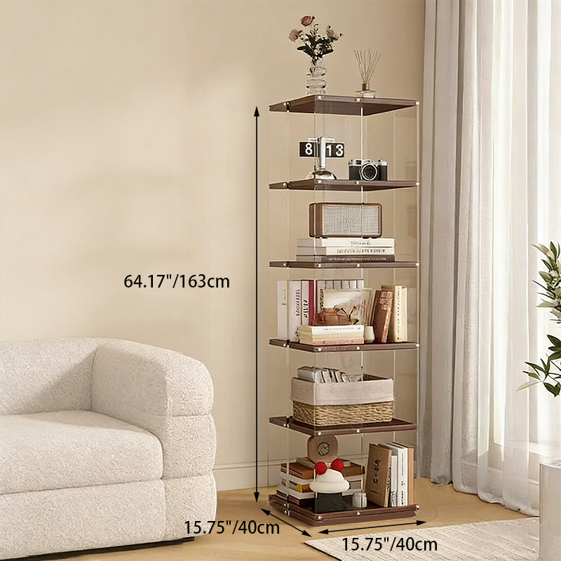 Estantería de almacenamiento cuadrada minimalista moderna de aglomerado acrílico con partículas de 3/4/5 niveles para sala de estar 