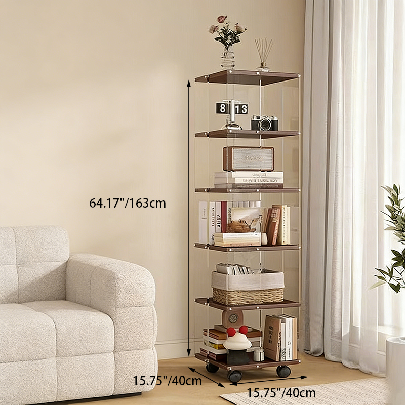Estantería de almacenamiento cuadrada minimalista moderna de aglomerado acrílico con partículas de 3/4/5 niveles para sala de estar 