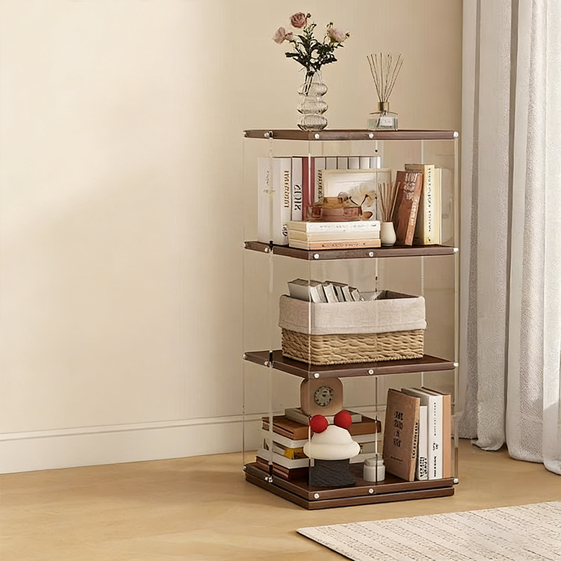 Estantería de almacenamiento cuadrada minimalista moderna de aglomerado acrílico con partículas de 3/4/5 niveles para sala de estar 