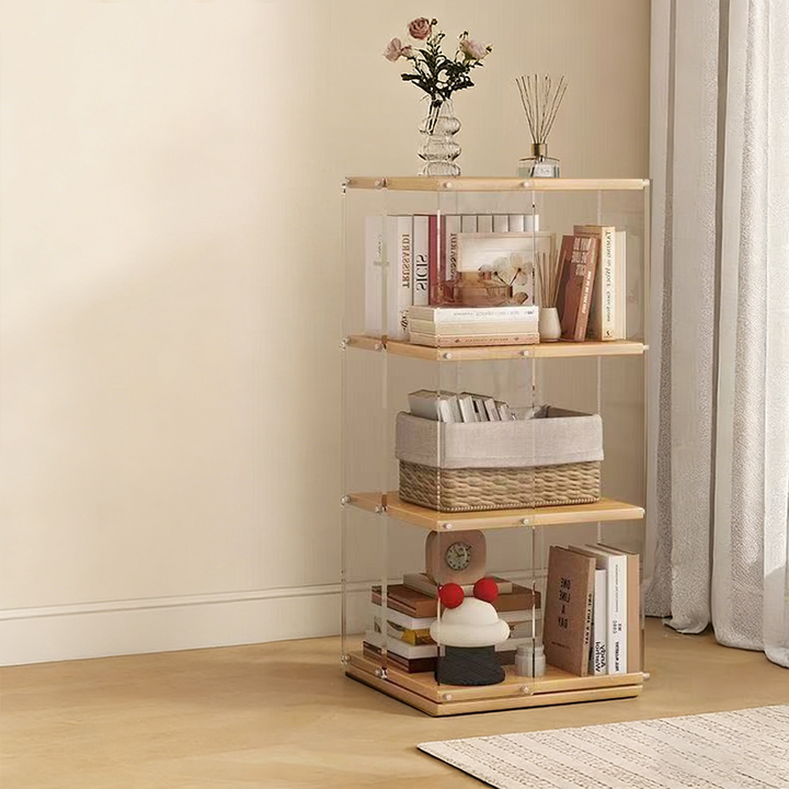 Estantería de almacenamiento cuadrada minimalista moderna de aglomerado acrílico con partículas de 3/4/5 niveles para sala de estar 