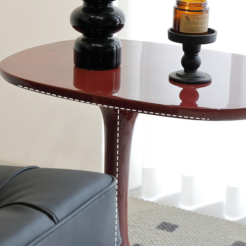 Modern Luxury Rectangular Fiberglass Side Table 1-Tier For Living Room