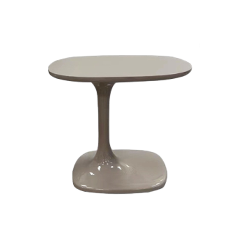 Modern Luxury Rectangular Fiberglass Side Table 1-Tier For Living Room