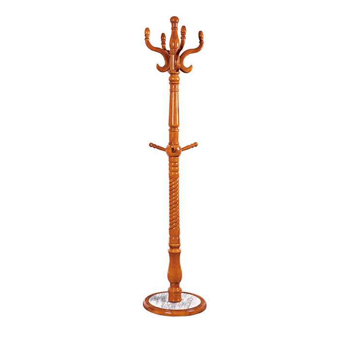 Luxury Vintage Coat Rack - Twist Wooden Column: Tall Freestanding Hall Tree Organizer For Entryway &amp; Bedroom