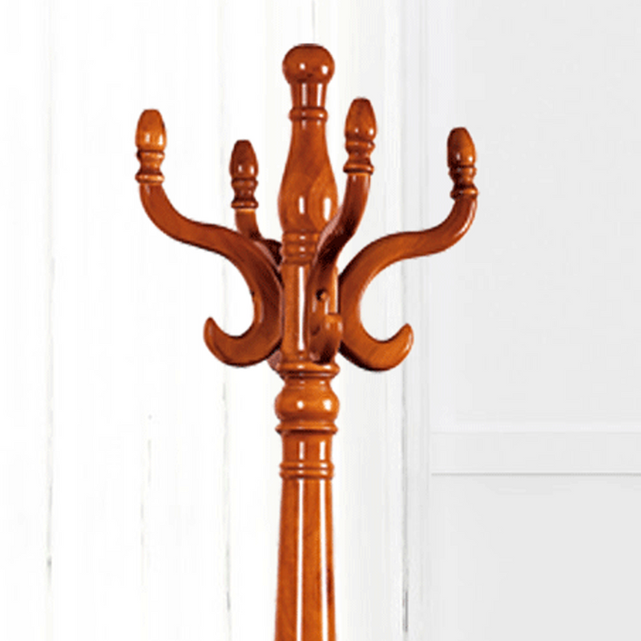 Luxury Vintage Coat Rack - Twist Wooden Column: Tall Freestanding Hall Tree Organizer For Entryway &amp; Bedroom