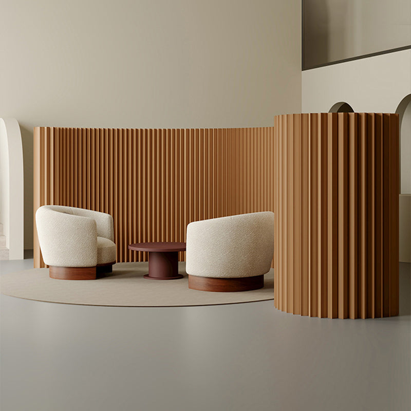 Modern Art Deco Rectangular Curved Kraft Paper Acrylic Foldable Expandable Accordion Screen Room Divider For Living Room