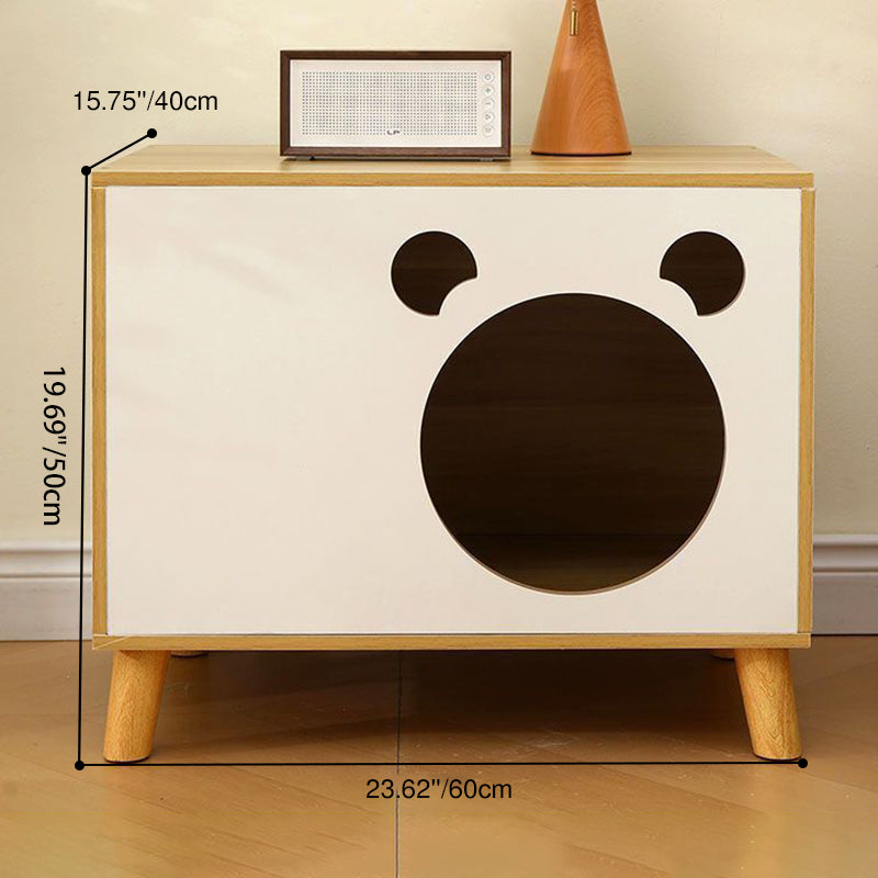 Table de chevet rectangulaire minimaliste moderne en panneau de fibres à densité moyenne, à 4 pieds, à 2 niveaux, pour chambre à coucher 