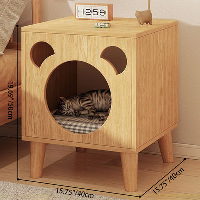 Modern Minimalist Rectangular Medium Density Fiberboard Nightstand 4-Leg 2-Tier For Bedroom