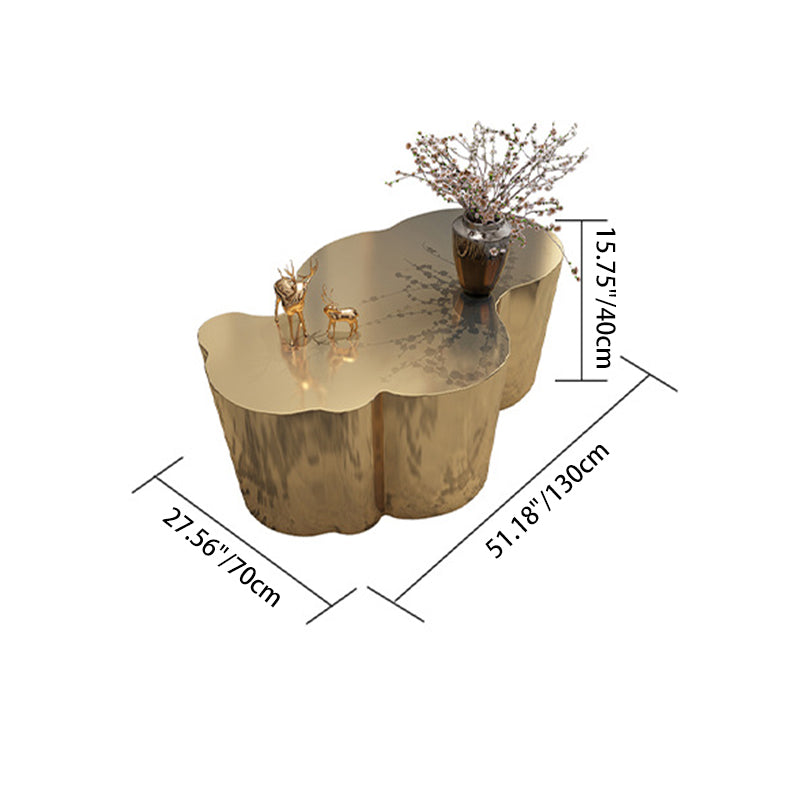 Modern Minimalist Stainless Steel Wavy Coffee Table Heat-Resistant For Living Room