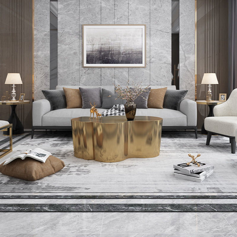 Modern Minimalist Stainless Steel Wavy Coffee Table Heat-Resistant For Living Room