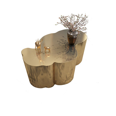 Modern Minimalist Stainless Steel Wavy Coffee Table Heat-Resistant For Living Room