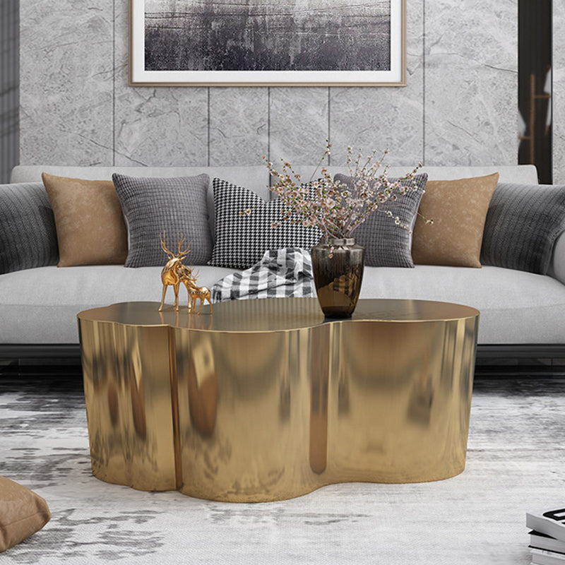 Modern Minimalist Stainless Steel Wavy Coffee Table Heat-Resistant For Living Room