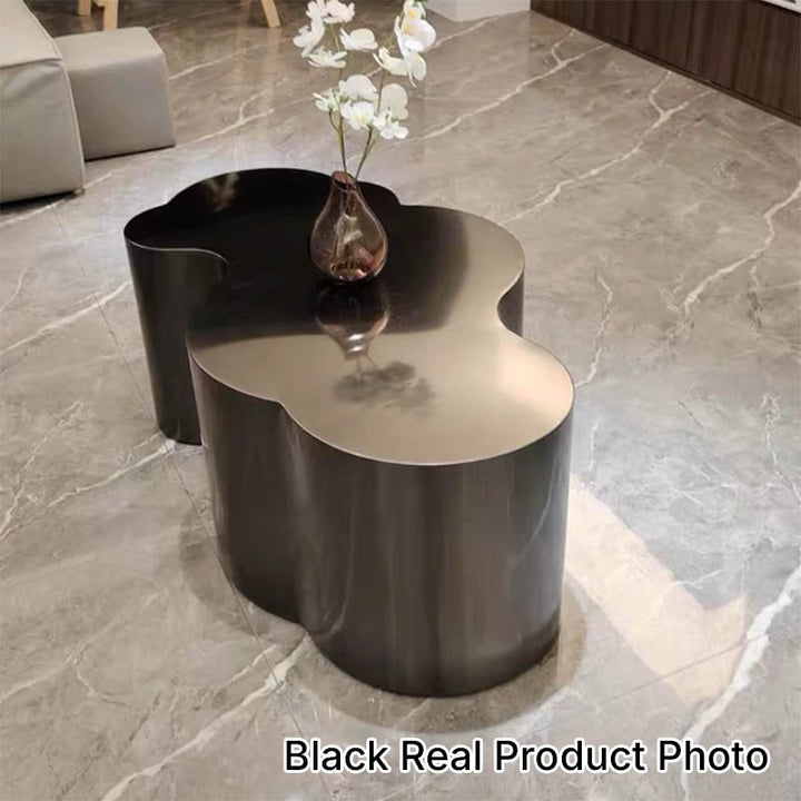 Modern Minimalist Stainless Steel Wavy Coffee Table Heat-Resistant For Living Room